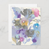 ジュエルガーデン |パープルパステル花びら ポストカード (正面/裏面)