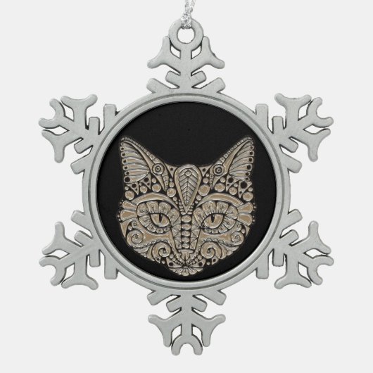 ジュエルキャットペーターオーナメント スノーフレークピューターオーナメント (正面)