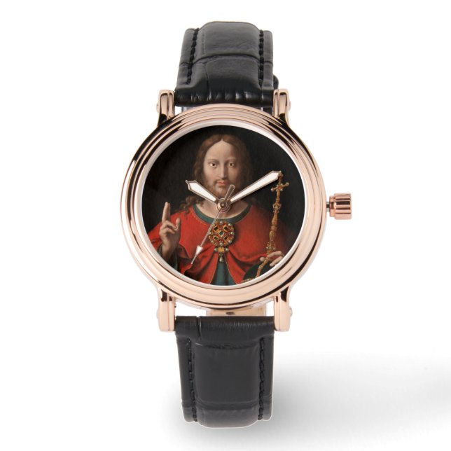 ジュエルスタッフとオーブ付きサルベータームンディ 腕時計 (正面)