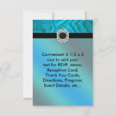 ジュエルティール(緑がかった色)ブルーゼブラRSVP 出欠カード (裏面)