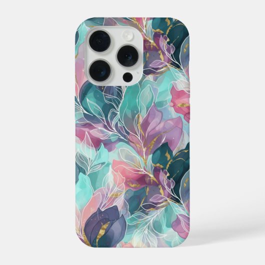 ジュエルトーンの花 iPhoneケース (裏面)