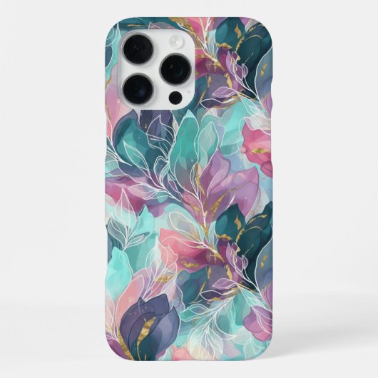 ジュエルトーンの花 iPhoneケース (裏面)