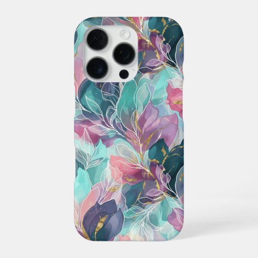 ジュエルトーンの花 iPhoneケース (裏面)