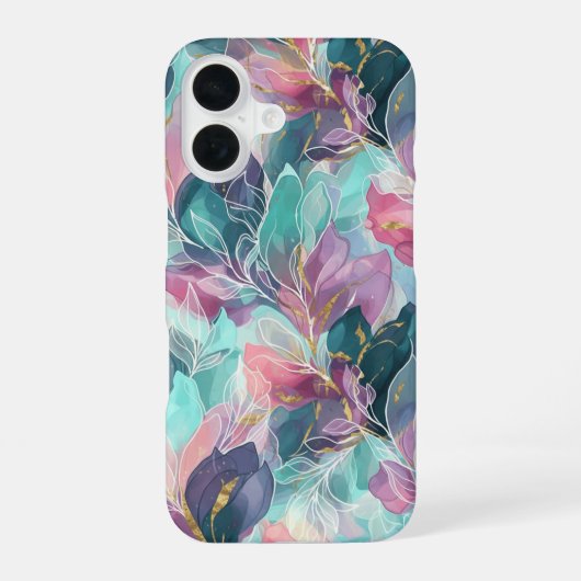 ジュエルトーンの花 iPhone 16ケース (裏面)