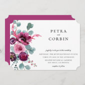 ジュエルトーンガーデン結婚フローラ 招待状 (正面/裏面)