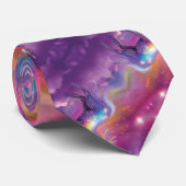 ジュエルトーンコズミックスパークルレインボーグリッターユニコーン ネクタイ (ロール)