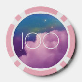 ジュエルトーンコズミックスパークルレインボーグリッターユニコーン ポーカーチップ (裏面)