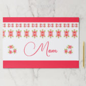 ジュエルトーンピンク紙ランチョンマット ペーパーパッド (インサイチュ)