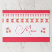 ジュエルトーンピンク紙ランチョンマット ペーパーパッド (正面)