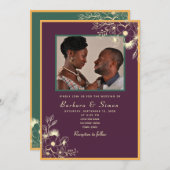 ジュエルトーンフォト結婚式招待状 招待状 (正面/裏面)