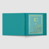 ジュエルトーンブルー結婚ズフォイルゲストブック ゲストブック (全面)