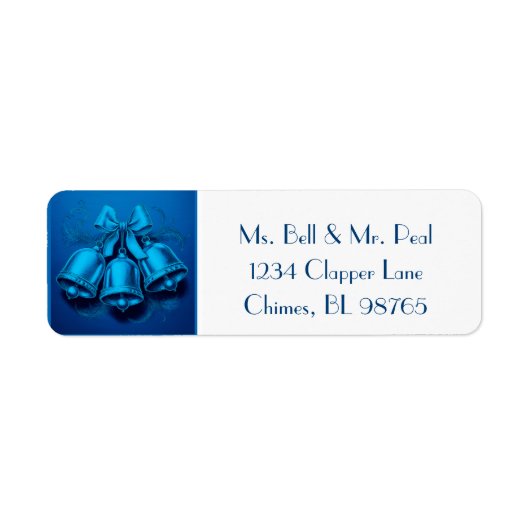 ジュエルトーンベルズクリスマス差出人住所ラベル ラベル (正面)
