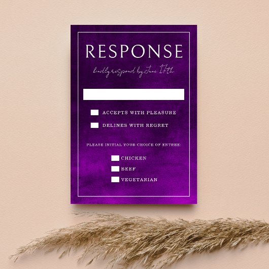 ジュエルトーンロマンス | アメジスト | ウェディング 出欠カード