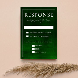 ジュエルトーンロマンス | エメラルド | ウェディング 出欠カード