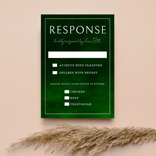 ジュエルトーンロマンス | エメラルド | ウェディング 出欠カード