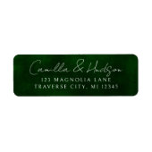 ジュエルトーンロマンス | エメラルド | 差出人住所 ラベル (正面)