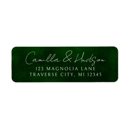 ジュエルトーンロマンス | エメラルド | 差出人住所 ラベル (正面)