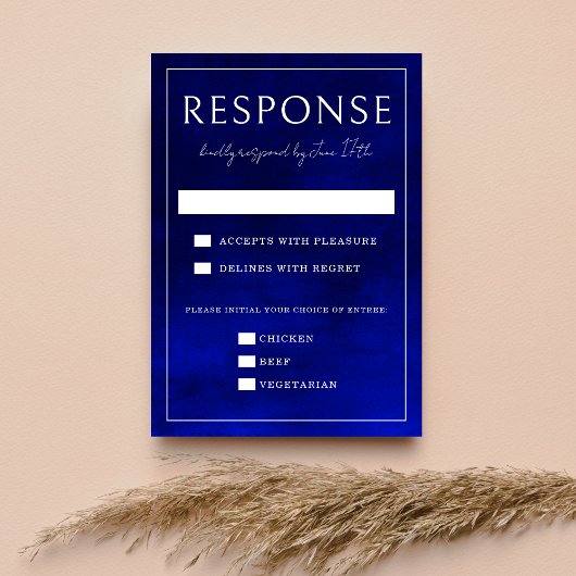 ジュエルトーンロマンス | サファイア | ウェディング 出欠カード