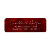 ジュエルトーンロマンス | ルビー | 差出人住所 ラベル (正面)