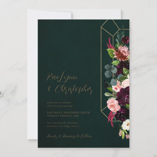 ジュエルトーン結婚式招待状 招待状 (正面)