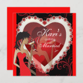 ジュエルハート・レッドでのディーバ・ガールズ・ナイト・アウト 招待状 (正面/裏面)