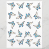 ジュエルバタフライオパール及びシルバースクラップブック紙 (裏面)