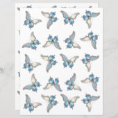 ジュエルバタフライオパール及びシルバースクラップブック紙 (正面/裏面)