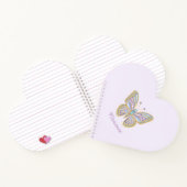 ジュエルバタフライパープルブルー金ゴールド ノートブック (内部)