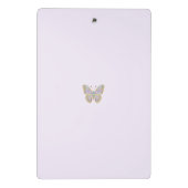 ジュエルバタフライパープルブルー金ゴールド ミニクリップボード (裏面)