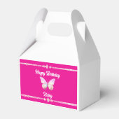 ジュエルパーソナライズされたバタフライ紙お願いボックス フェイバーボックス (裏面サイド)