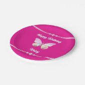 ジュエルパーソナライズされたバタフライ紙プレート ペーパープレート (アングル)