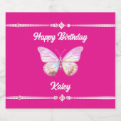 ジュエルパーソナライズされたバタフライ飲料及び食品ラベル リキュールボトルラベル (シングルラベル)