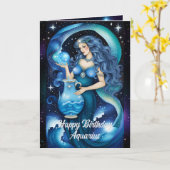 ジュエルパーソナライズされた銀河系〔占星術の〕十二宮図アクエリアス カード (黄色い花)