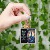 ジュエルパーソナライズされた銀河系〔占星術の〕十二宮図ジェミニ キーホルダー (手)