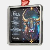 ジュエルパーソナライズされた銀河系〔占星術の〕十二宮図タウロス メタルオーナメント (左)