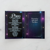 ジュエルパーソナライズされた銀河系〔占星術の〕十二宮図魚座 カード (内部)