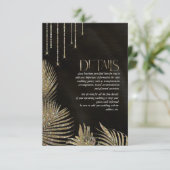 ジュエルパームリーフウェディングの詳細 ゴールドID830 エンクロージャーカード (スタンド正面)
