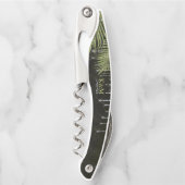 ジュエルパームリーフウェディングパーティーグリーンID830 ソムリエナイフ (正面)