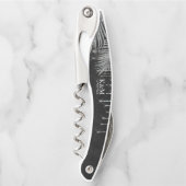 ジュエルパームリーフウェディングパーティーシルバーID830 ソムリエナイフ (正面)