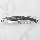 ジュエルパームリーフウェディングパーティーシルバーID830 ソムリエナイフ (正面)