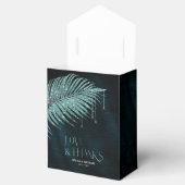 ジュエルパーム結婚リーフのティール（緑がかった色）ID830 フェイバーボックス (オープン)