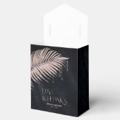 ジュエルパーム結婚リーフのバラ金ゴールド/ネイビーID830 フェイバーボックス (オープン)