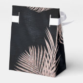 ジュエルパーム結婚リーフのバラ金ゴールド/ネイビーID830 フェイバーボックス (裏面サイド)