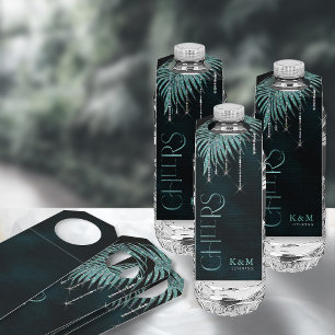 ジュエルパーム結婚リーフの応援ティール（緑がかった色）ID830 ボトルネックタグ