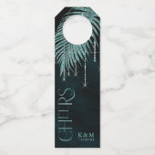 ジュエルパーム結婚リーフの応援ティール(緑がかった色)ID830 ボトルネックタグ (正面)