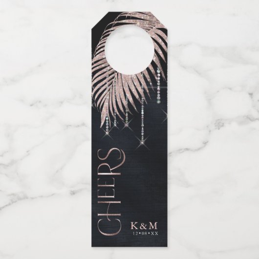 ジュエルパーム結婚リーフの応援バラ金ゴールドID830 ボトルネックタグ (正面)