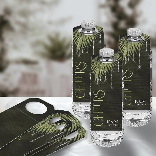 ジュエルパーム結婚リーフの応援緑ID830 ボトルネックタグ