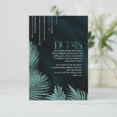 ジュエルパーム結婚リーフの詳細ティール(緑がかった色)ID830 エンクロージャーカード (スタンド正面)