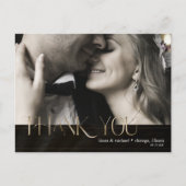 ジュエルパーム結婚リーフ感謝金ゴールドID830 案内ポストカード (正面)