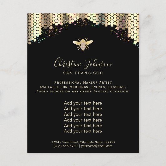 ジュエルビーパステルハニカムオンブラック チラシ (正面)